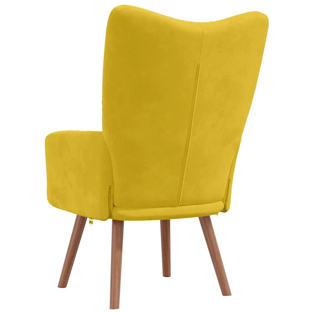 Poltrona | Sedia Relax Giallo Senape in Velluto