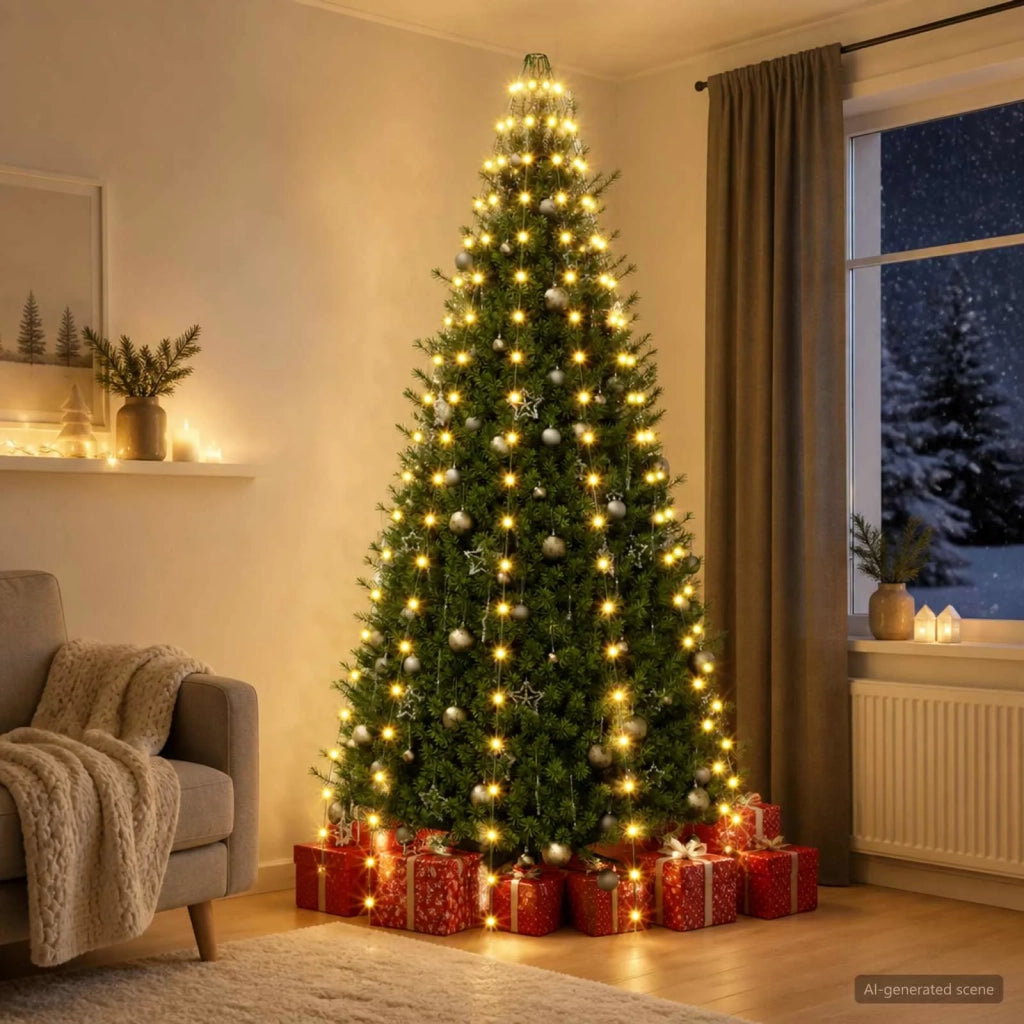 Ghirlande luminose per alberi di Natale 210 LED Bianco caldo 42054085