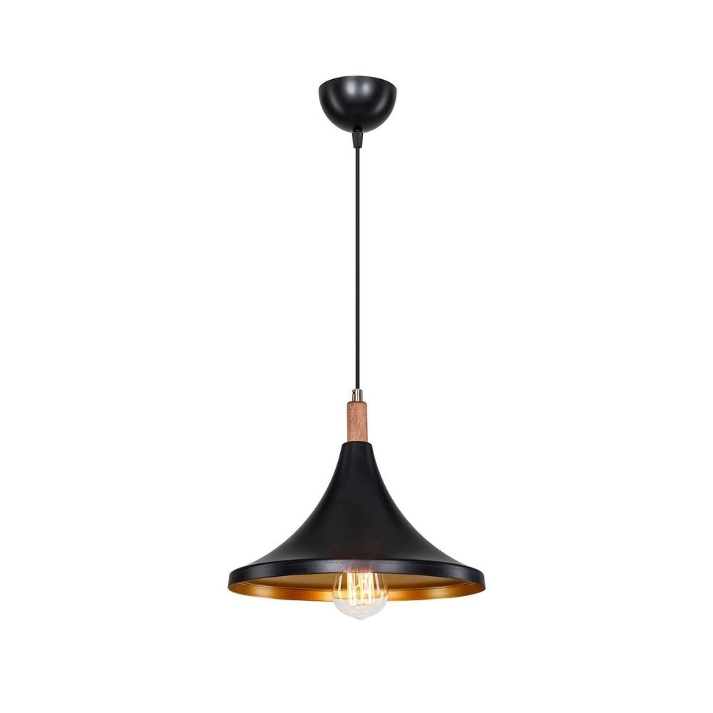 Lampada a sospensione Kano nero oro ASZ1564 EFFEZ