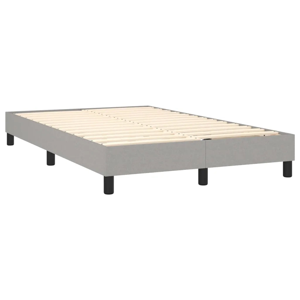 Giroletto a Molle con Materasso Grigio Chiaro 120x200cm Tessuto 3140361