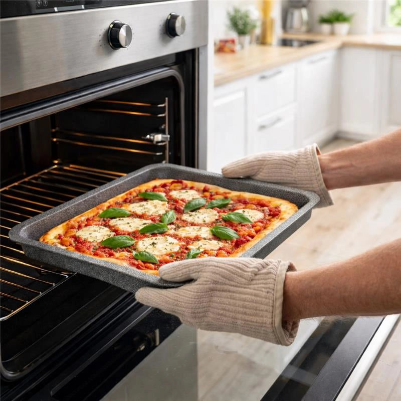 MA MAISON SET 2 TEGLIE RETTANGOLARE BASSA PER PIZZA 40 X 33 X H4 CM