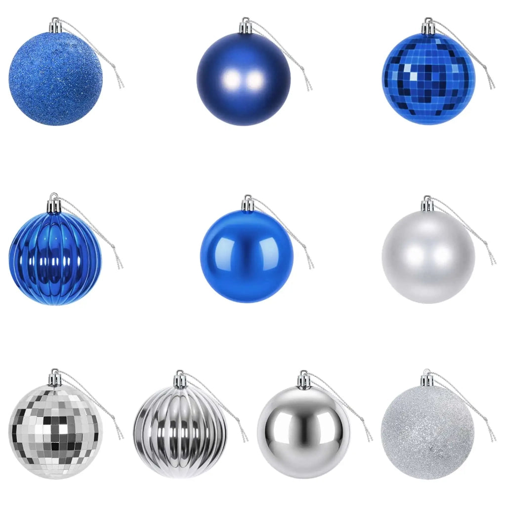 Set di Palline di Natale 50 pz Blu e argento Diam. 8 cm 42050686