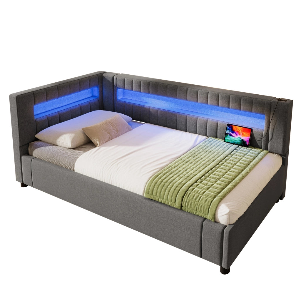daybett lino grigio 90 x 200 cm