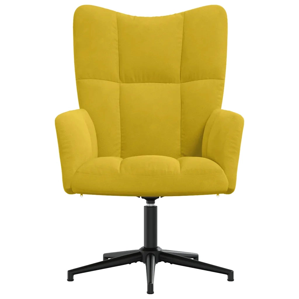 Poltrona | Sedia Relax Giallo Senape in Velluto
