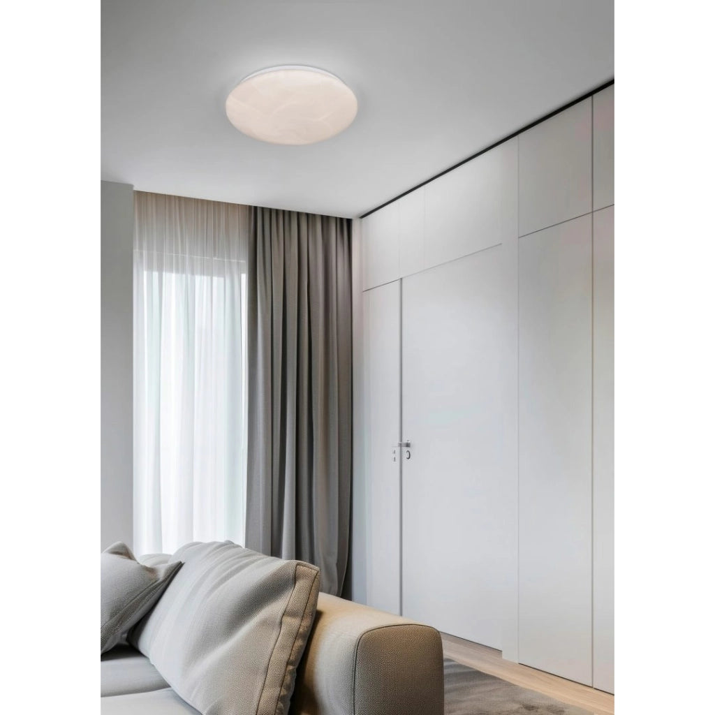PLAFONIERA LED UMBRIA 12W D.28CM ALABASTRO