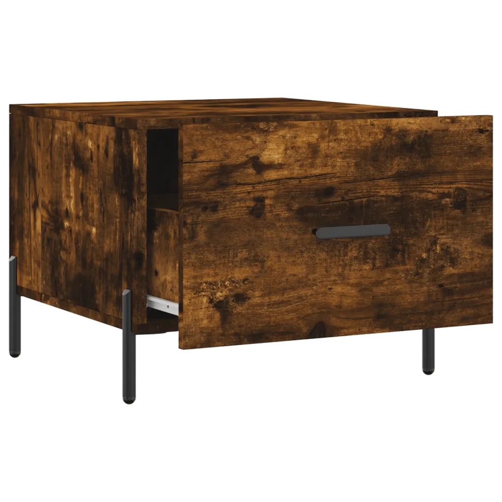 Tavolini Salotto 2 pz Rovere Fumo 50x50x40cm Legno Multistrato 829423