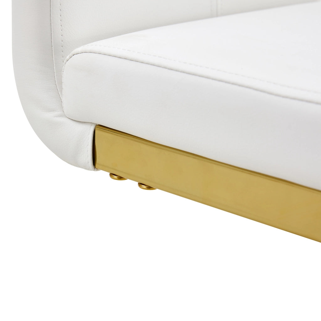 SGABELLO ALTO Set da 2 pezzi 96,5 cm PU bianco e oro