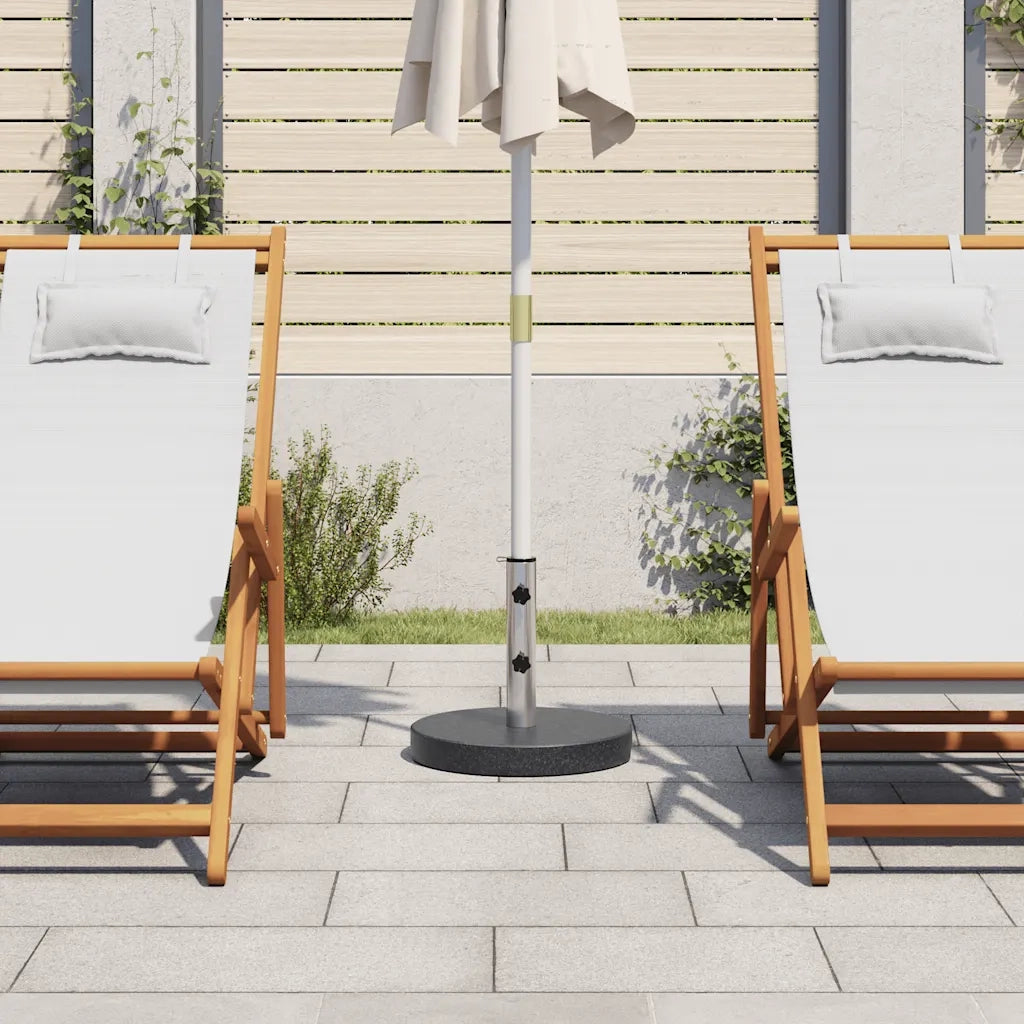 Base per Parasole Circolare in Granito Nera 20 kg 45068