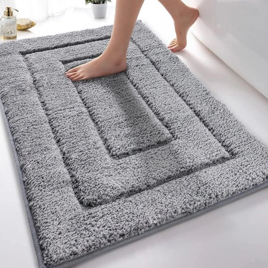 Tappeto Antiscivolo con Assorbimento Acqua - Microfibra Soffice - Dimensioni 40 x 60 cm - Tappeto Bagno - Comfortevole e Duraturo