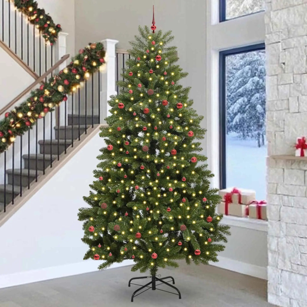 Albero di Natale artificiale 300 cm 300 LED Bianco caldo Verde 3395721