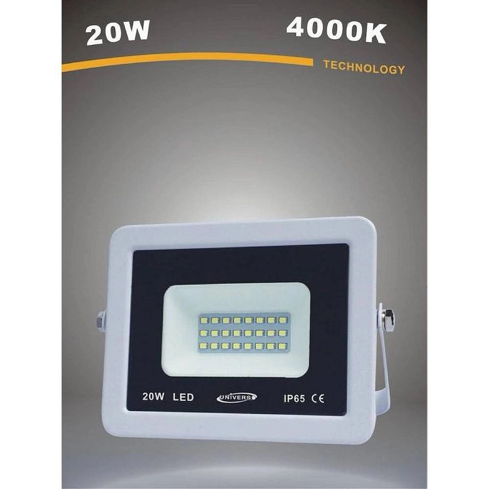 Trade Shop - Faretto Proiettore Da Esterno 20w Bianco Ip65 Luce Calda Fredda Naturale F20w-b1 - -bianco Naturale      -