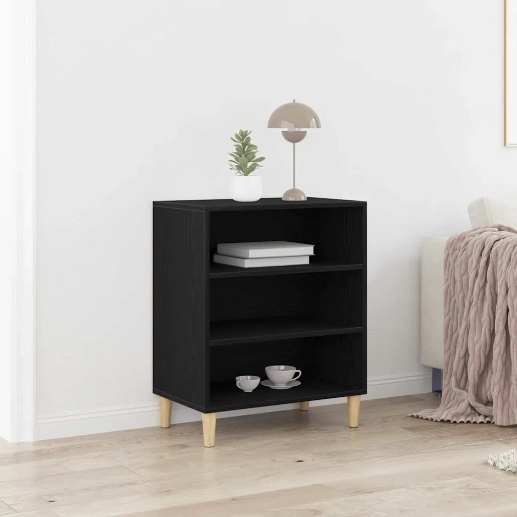 Credenza | Madia | Buffet da pranzo | Armadio da pranzo Rovere Nero 57 x 35 x 70 cm Legno multistrato