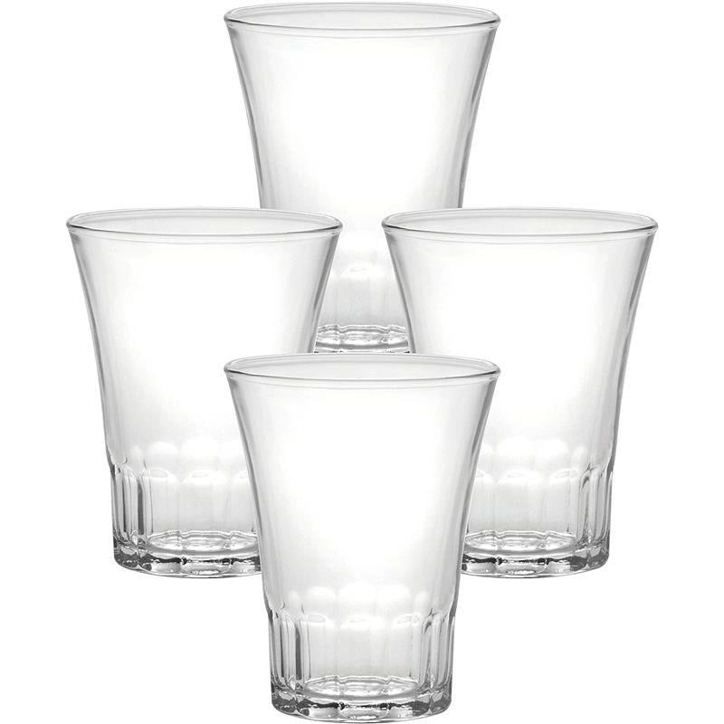 AMALFI 4 BICCHIERI TRASPARENTI PER ACQUA DA 210 ML