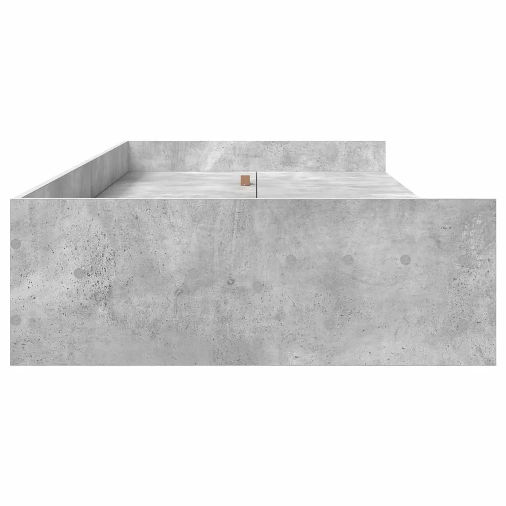 Letto singolo | Letto per adulti | Struttura del letto con testiera Grigio cemento 80 x 200 cm
