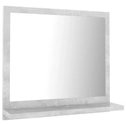 Specchio da Bagno | Specchio decorativo Grigio Cemento 40x10,5x37cm Legno Multistrato