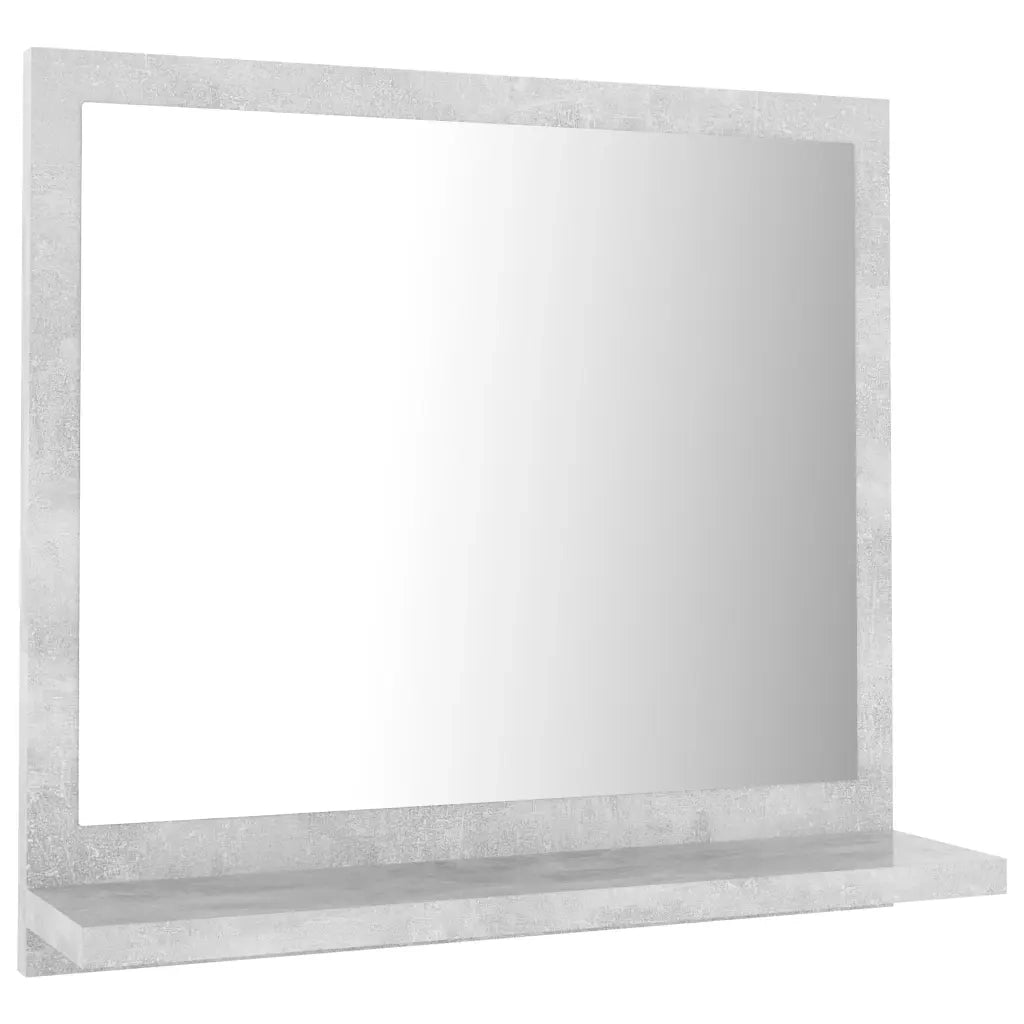 Specchio da Bagno | Specchio decorativo Grigio Cemento 40x10,5x37cm Legno Multistrato