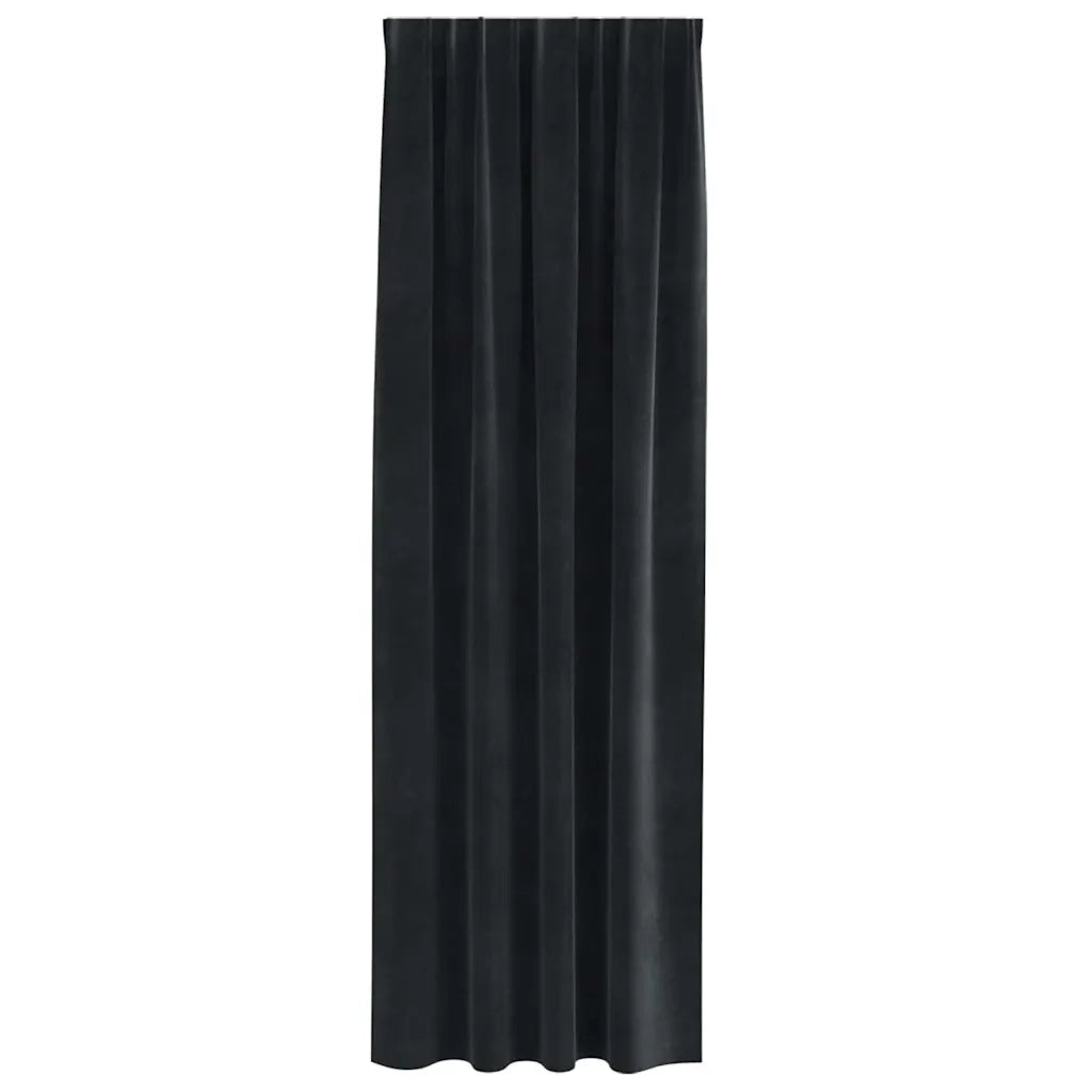 Tende Oscuranti | Tende Blackout 2 pz Nero 140 x 225 cm Velluto