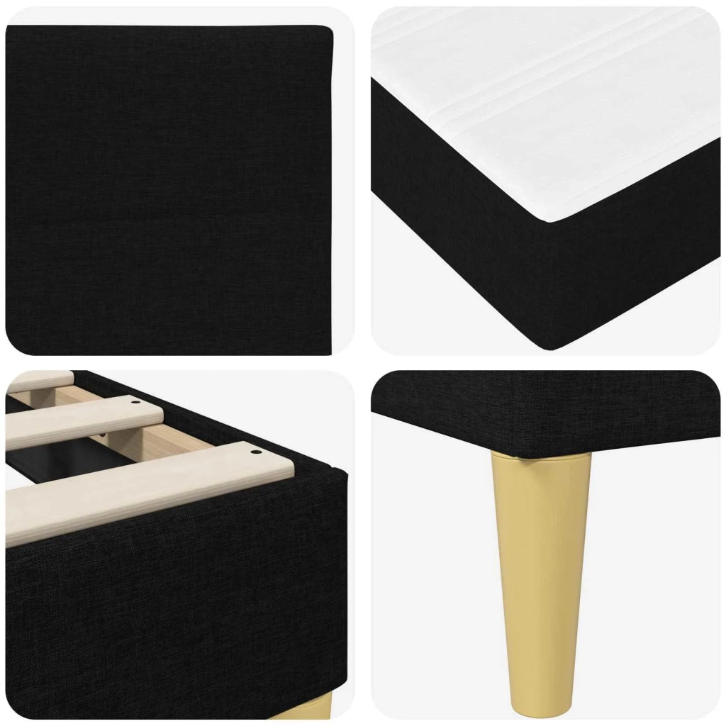 Struttura del letto Nero 140 x 200 cm Poliestere 3414961
