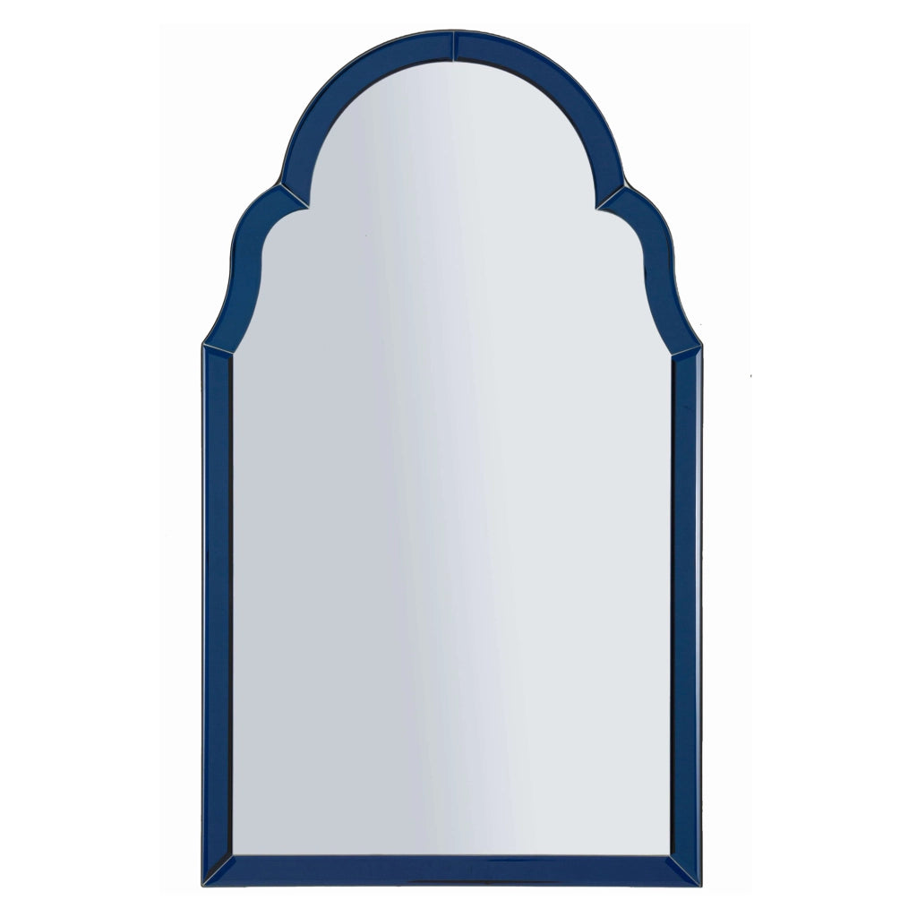 Mostarr, Specchio Cornice Sagomata, 47x80h cm blu