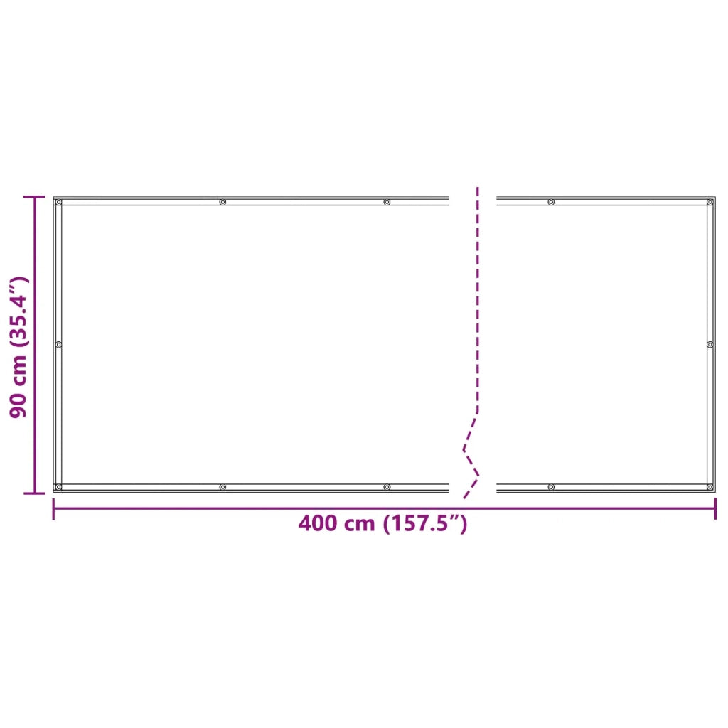 Schermo da balcone-Pannello per balcone Borgogna 90 x 400 cm