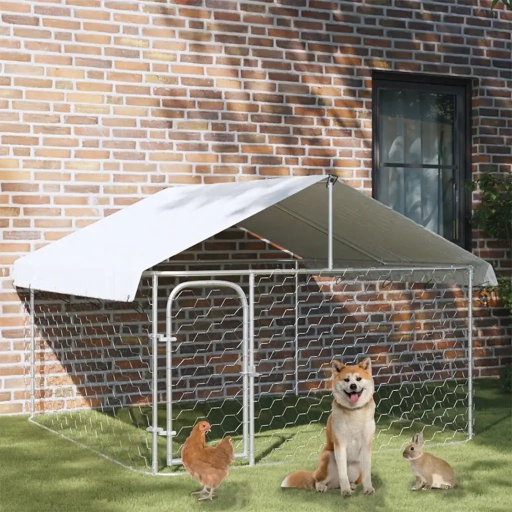 Gabbia per Cani da Esterno con Tetto 200x200x150 cm 171498