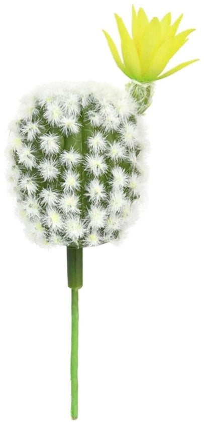 Pianta Finto Cactus Realistica - Pianta Artificiale per Interni - Decorazione per Ufficio - Pianta Finta per Casa - Materiale Plastico - Lunghezza Totale 13 cm - Pianta Finta