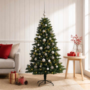 Albero di Natale Artificiale con Palline 150 cm 150 LED 3466192