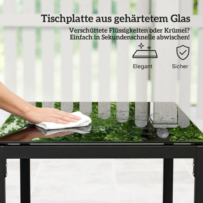 Set da giardino 3 pezzi con 2 poltrone e tavolino grigio scuro