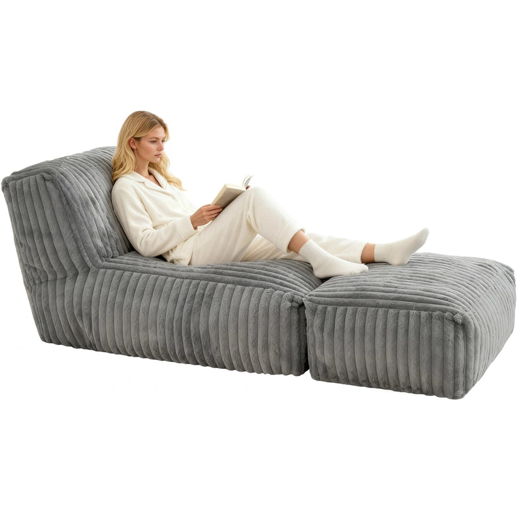 Poltrona lounge modulare da pavimento grigio chiaro