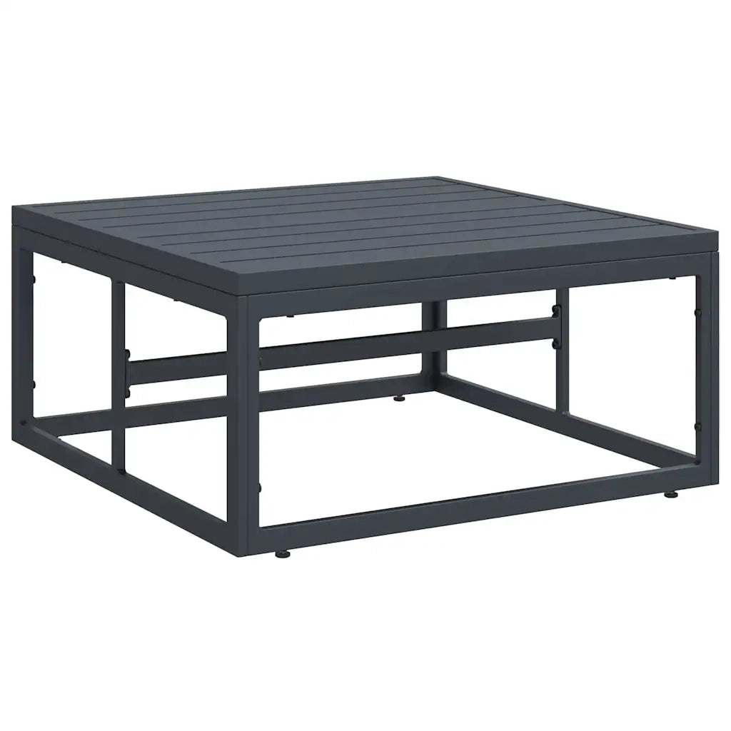 Set Divano da Giardino con cuscino 9 pcs Nero Acciaio