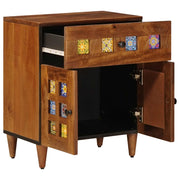 Comodino | Armadio da Notte | Mobiletto da notte con cassetto Marrone 50 x 33 x 60 cm