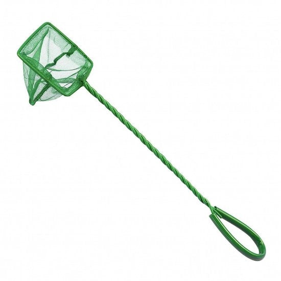 Reti per acquari mini formato 10x8cm - rete per gamberi - rete per pulizia vasca - manico 25cm - progettata con maglia fine - rete per acquario