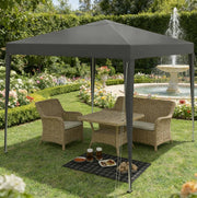 Gazebo pieghevole 3x3 m grigio scuro, altezza regolabile