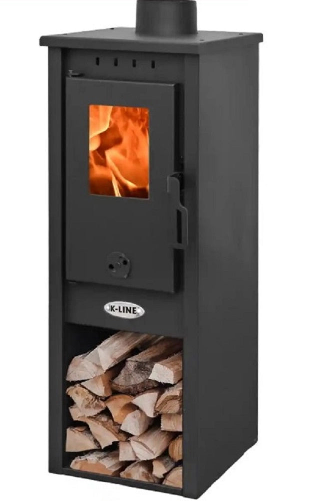 STUFA A LEGNA KARSO ANTRACITE 33x36xH93 cm. 5,2 KW