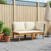 2 pcs Set da Giardino con Cuscini Naturale 42022066