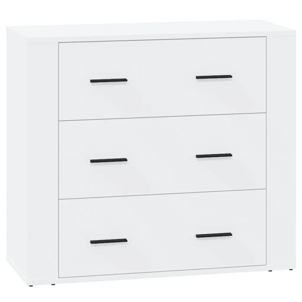 Credenze 3 pz | Madia | Buffet da pranzo | Armadio da pranzo Bianco in Legno Multistrato