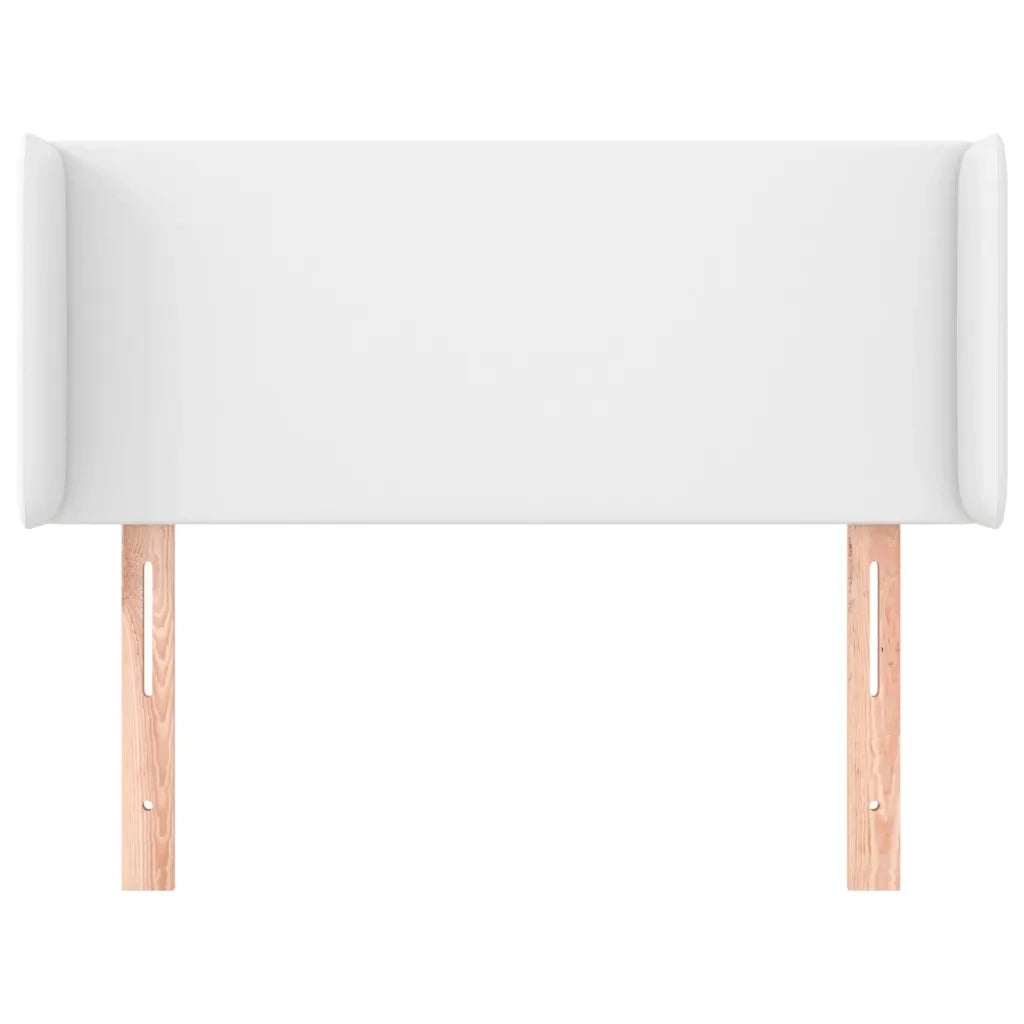 Testiera | Testata ad Orecchio Bianca 83x16x78/88 cm in Similpelle