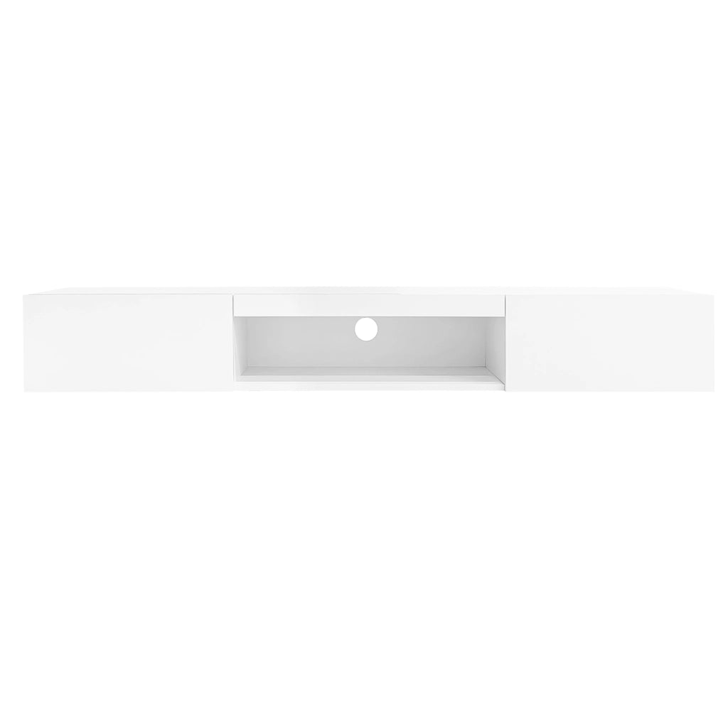 Mobile TV sospeso bianco lucido 160 cm