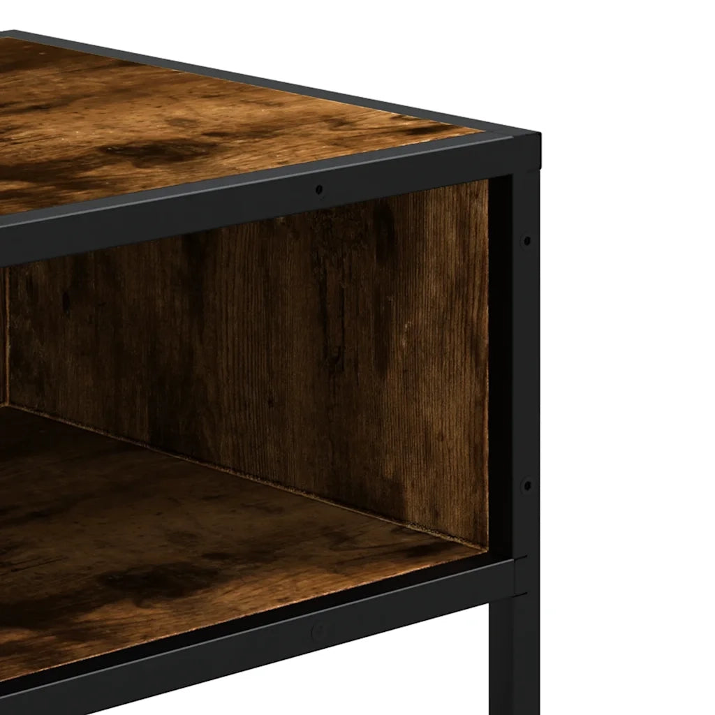 Tavolino Consolle | Tavolo d'Ingresso Rovere Fumo 90x35x80 cm in Legno Multistrato