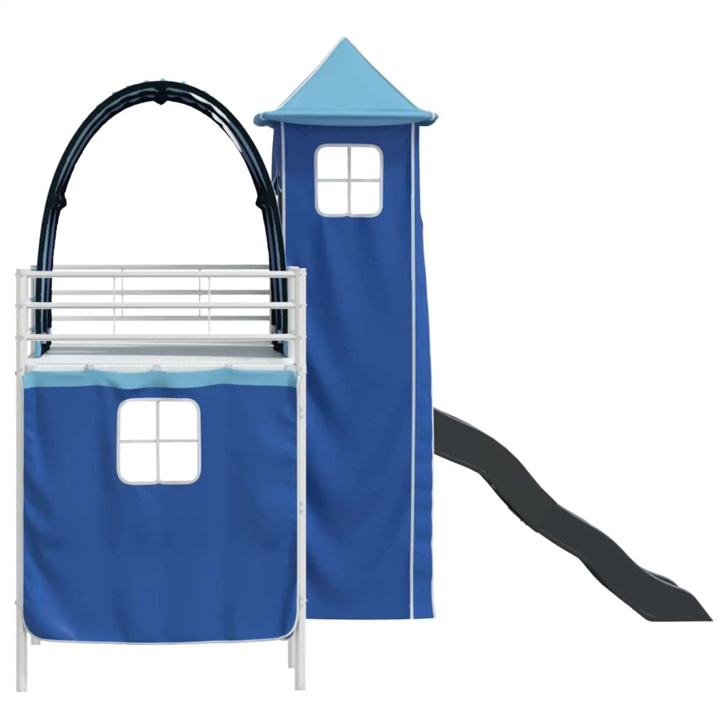 Struttura del letto loft per bambini Bianco e Blu 75 x 190 cm 42020899
