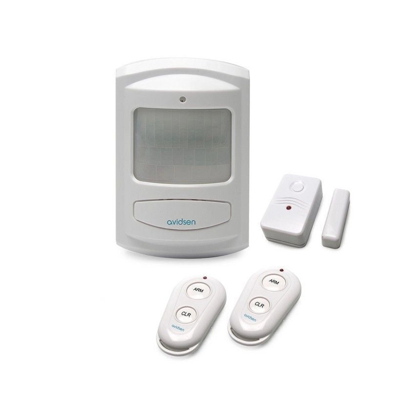 Avidsen 100108 Kit Allarme Wireless GSM con Combinatore Telefonico Sirena 95 dB Sensore PIR 10 m