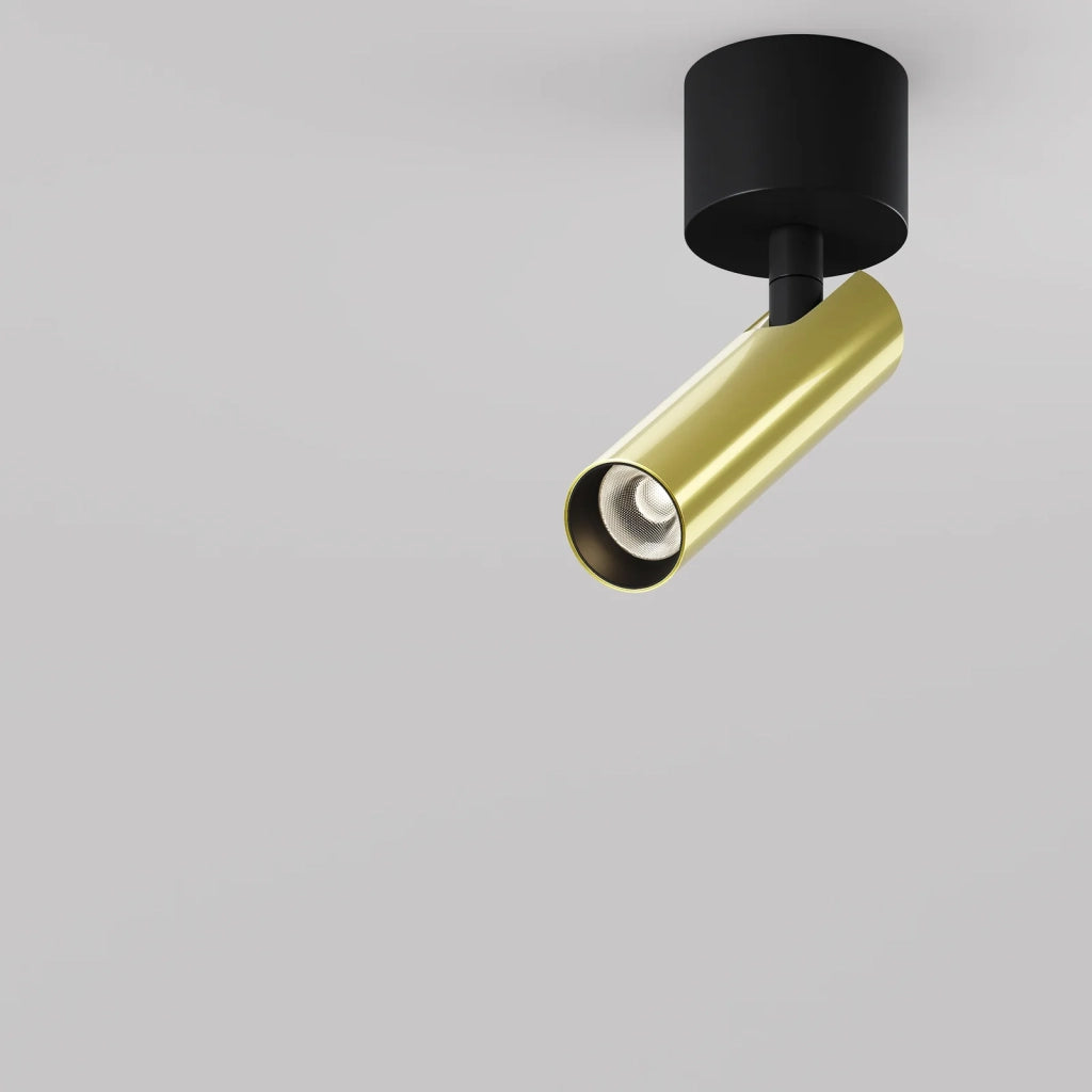 Maytoni Plafoniera moderna Focus T 1 luce LED integrato nera alluminio