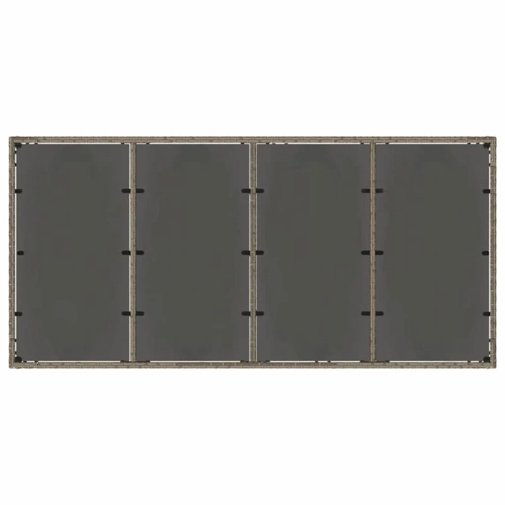 Set da pranzo per esterni 9 pz Grigio polyrattan 3448943