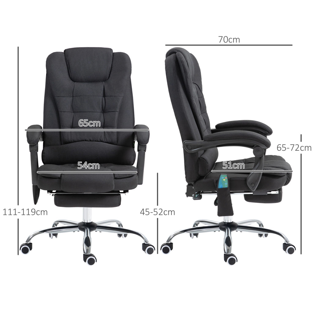 Sedia da ufficio massaggiante ¨C zephmum ¨C nero