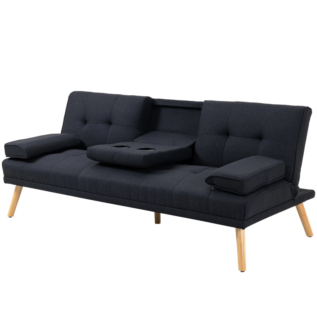 Divano letto ¨C Minimal ¨C 181x77x78 cm, nero
