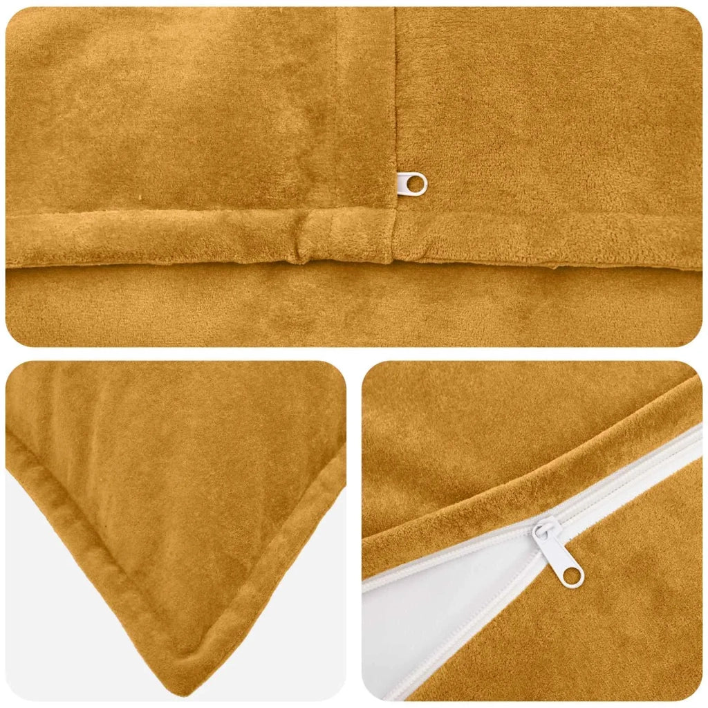 Cuscino 2 pz HOUTEN Giallo 40 x 145 cm Fleece in microfibra 934414