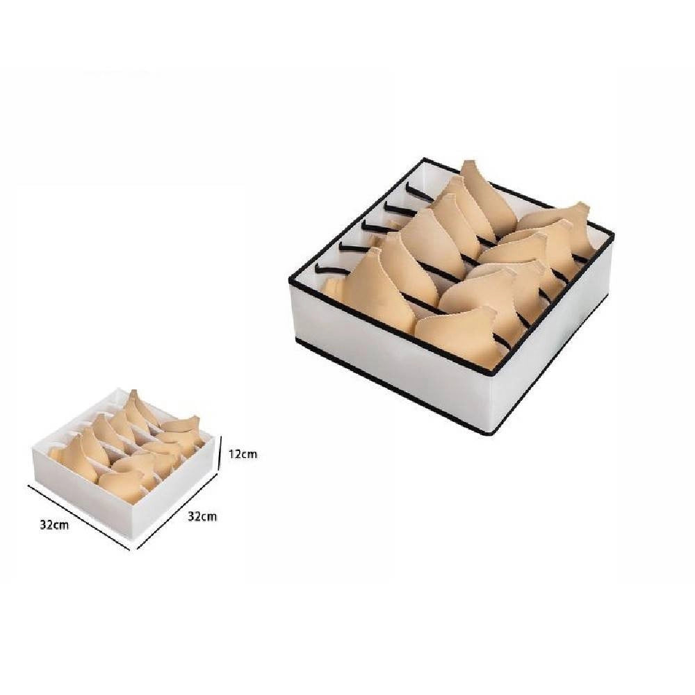 Trade Shop - Organizer Organizzatore Per Cassetti Armadio Mobile 32x32x12cm 6 Scomparti 69590 -