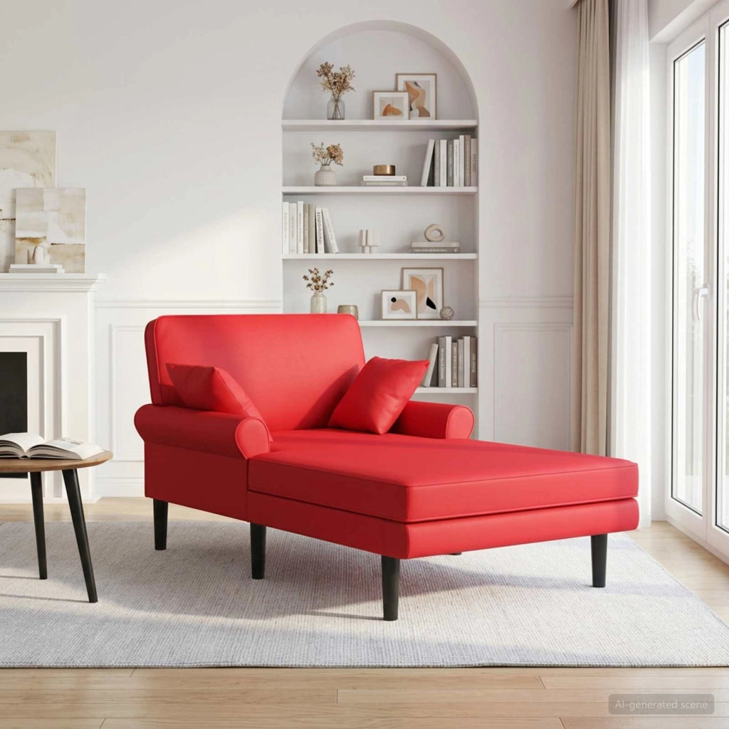 Chaise longue Rosso Similpelle 42048098