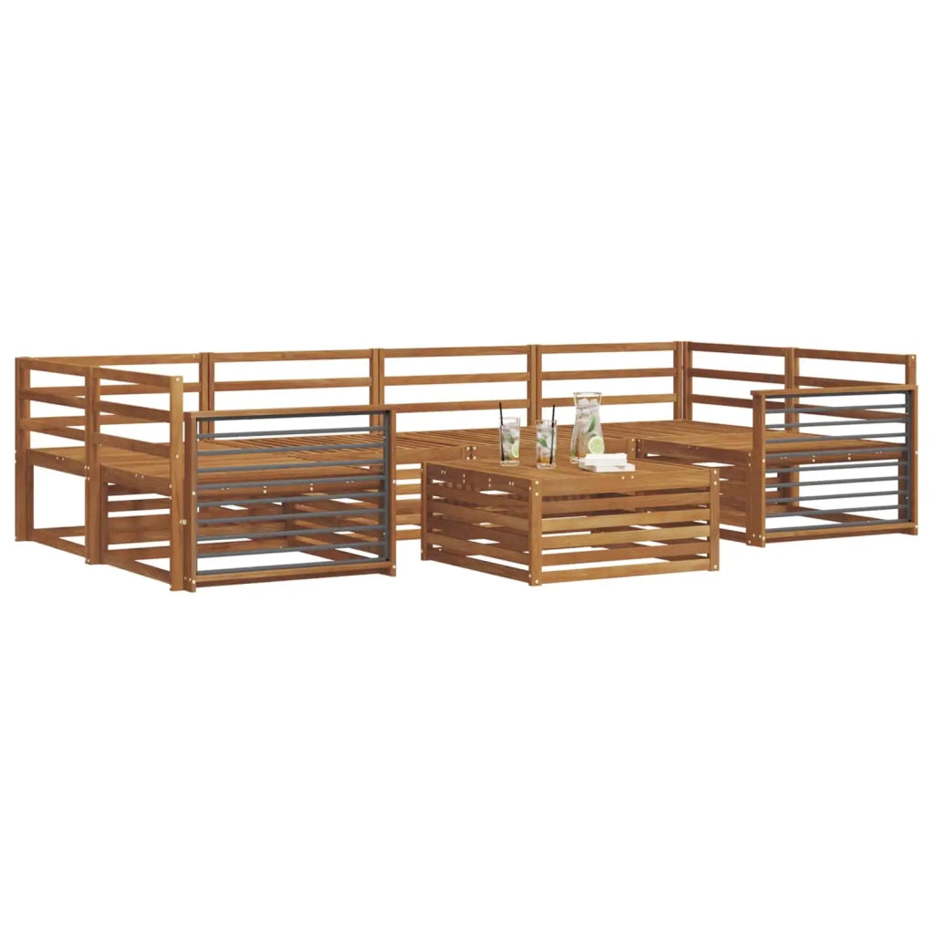 Set di divani da esterno 7 pcs Naturale 3373109