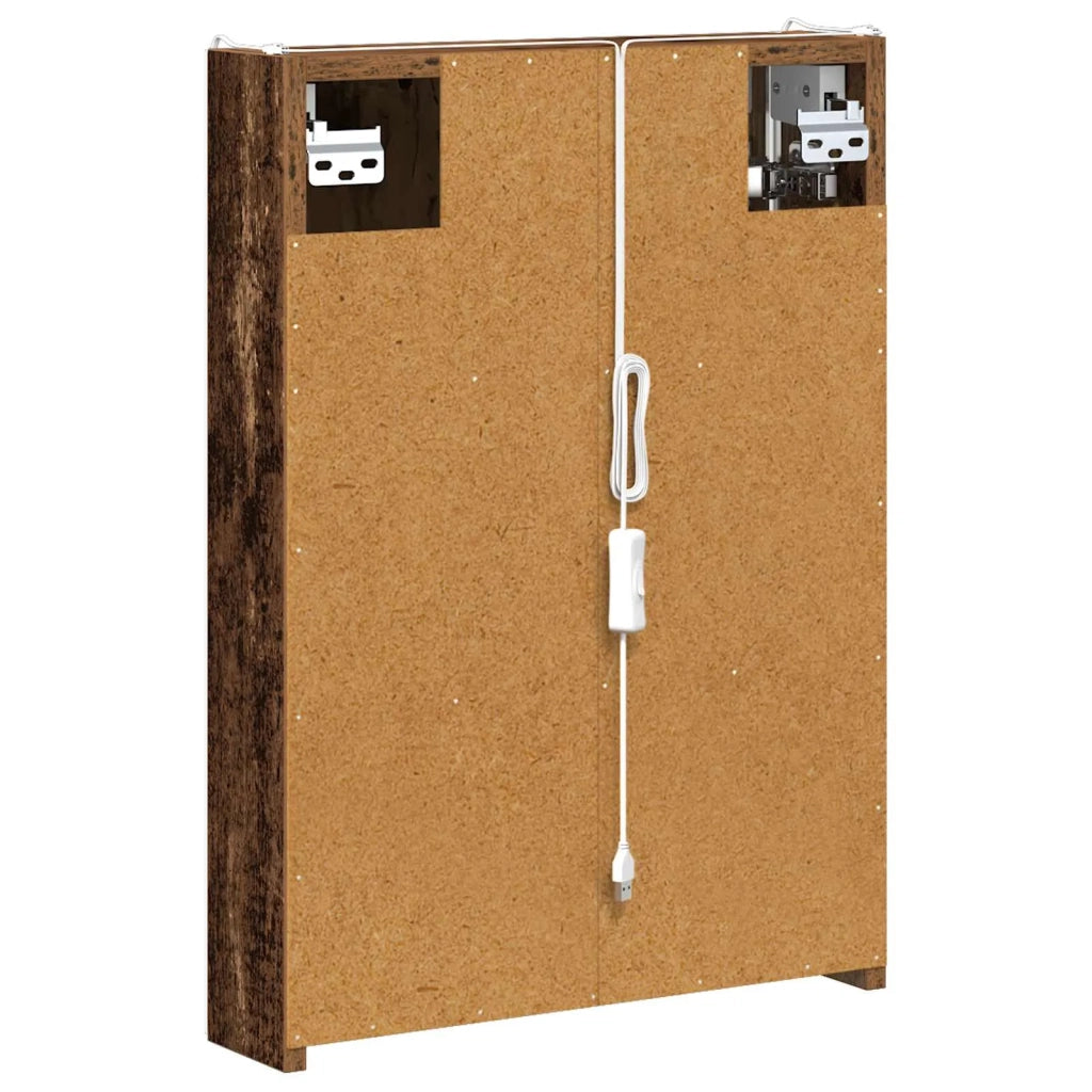 Mobiletto per specchio da bagno Legno vecchio 889229